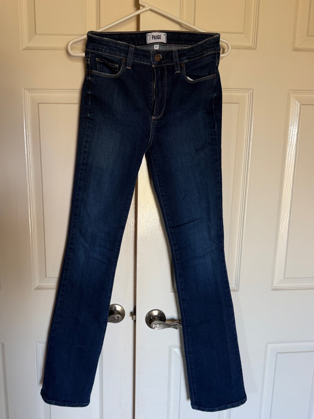 PAIGE Women's Dark Indigo Boot Cut Jeans